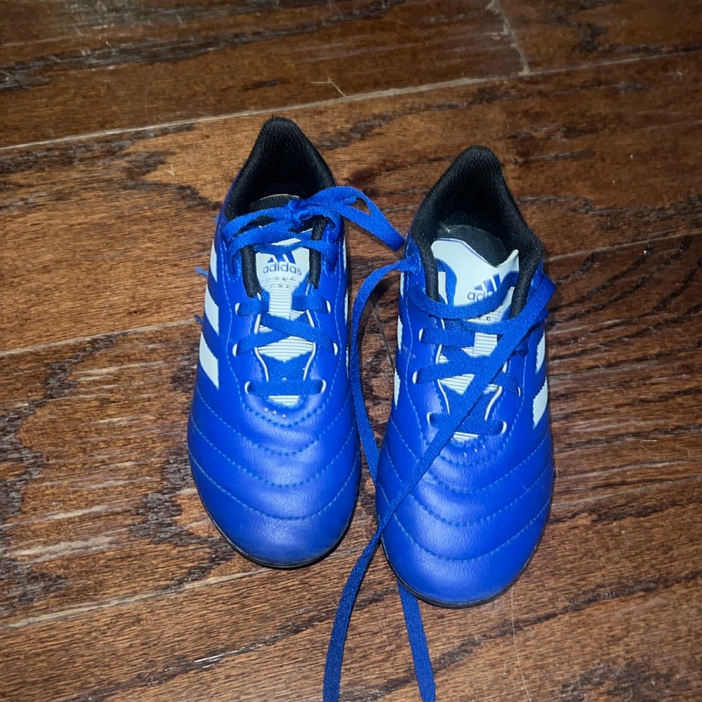 Kids soccer cleats, Adidas, blue size 13 K